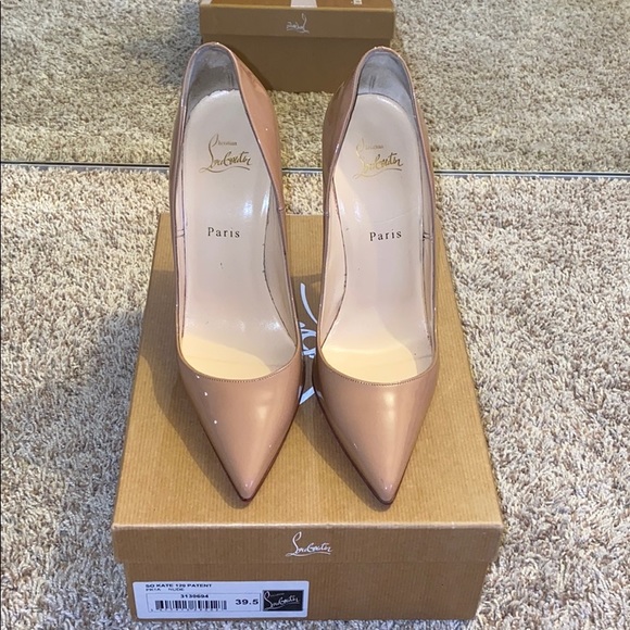 Christian Louboutin Shoes - Christian Louboutin So Kate 120 Patent Nude